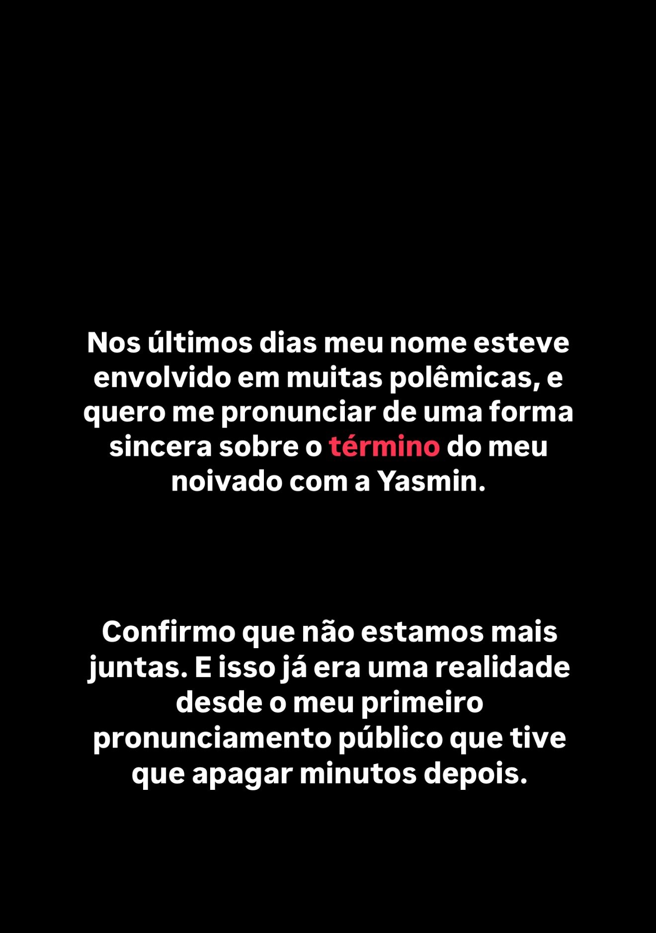 Maria Venture confirma fim de noivado com Yasmin Santos e relata impacto emocional - Imagem do artigo original