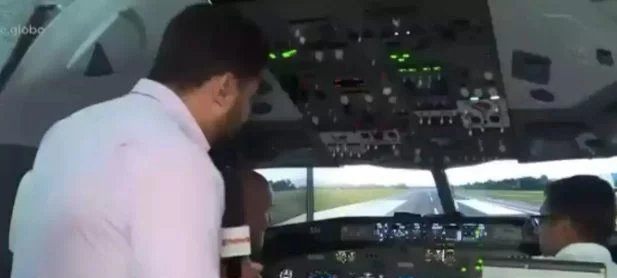 Simulador de voo despenca durante link ao vivo do “Bom Dia Pernambuco” e viraliza nas redes - Imagem do artigo