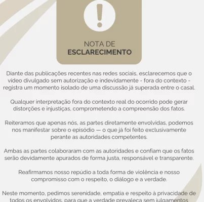 Dado Dolabella e Marcela Tomaszewski divulgam nota após vídeo de suposta agressão vir a público - Imagem do artigo