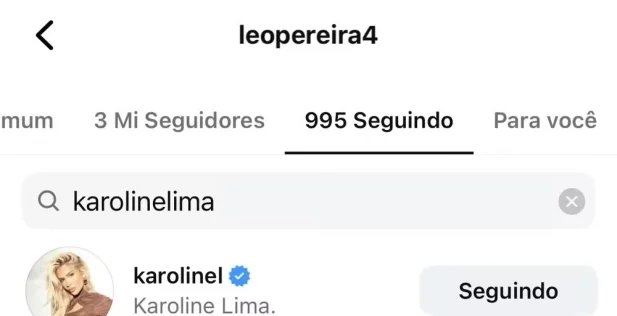 Karoline Lima volta a seguir Léo Pereira e movimenta rumores de reconciliação - Imagem do artigo
